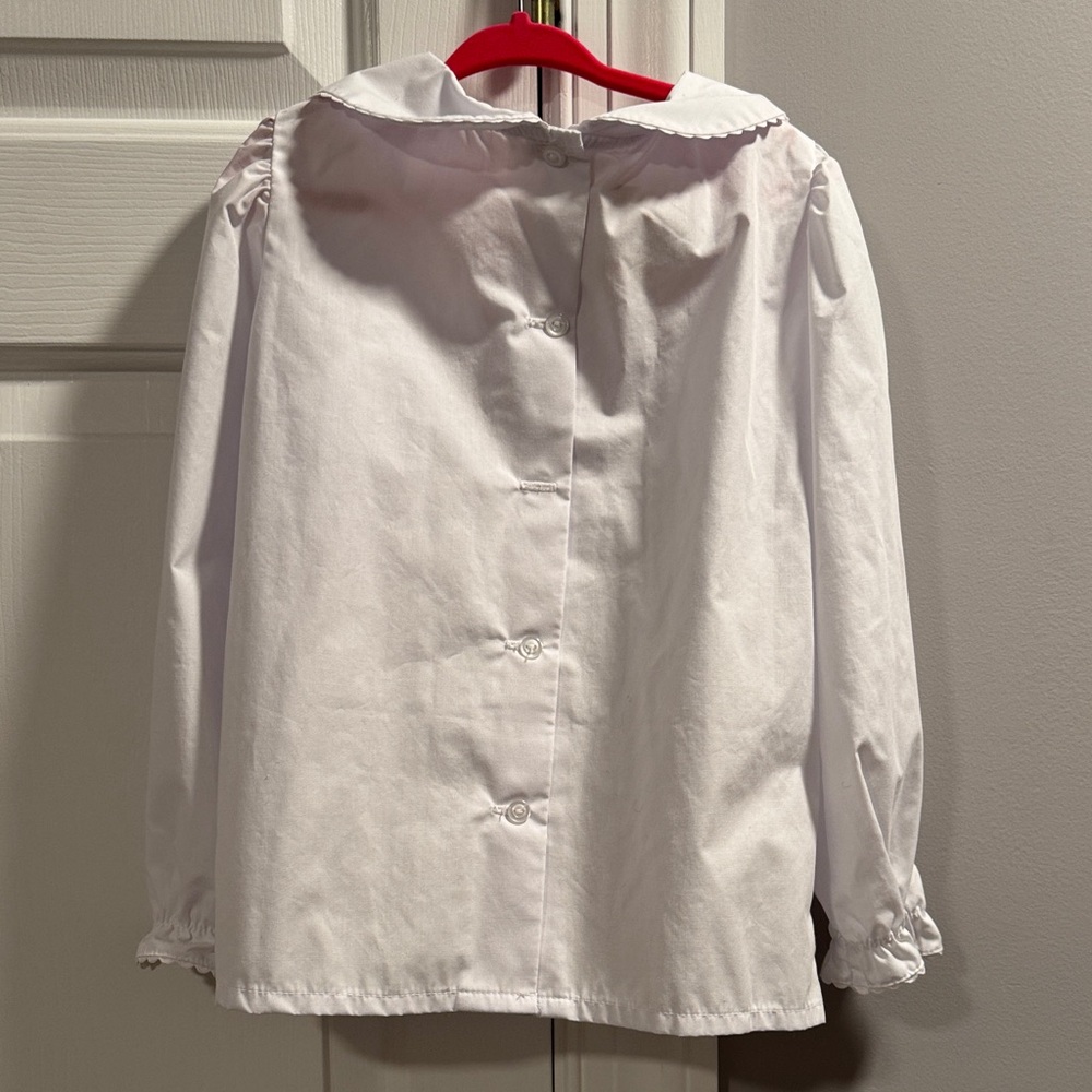 The Beaufort Bonnet Company White Peter Pan Collar Long Sleeve Top - Picture 4 of 4